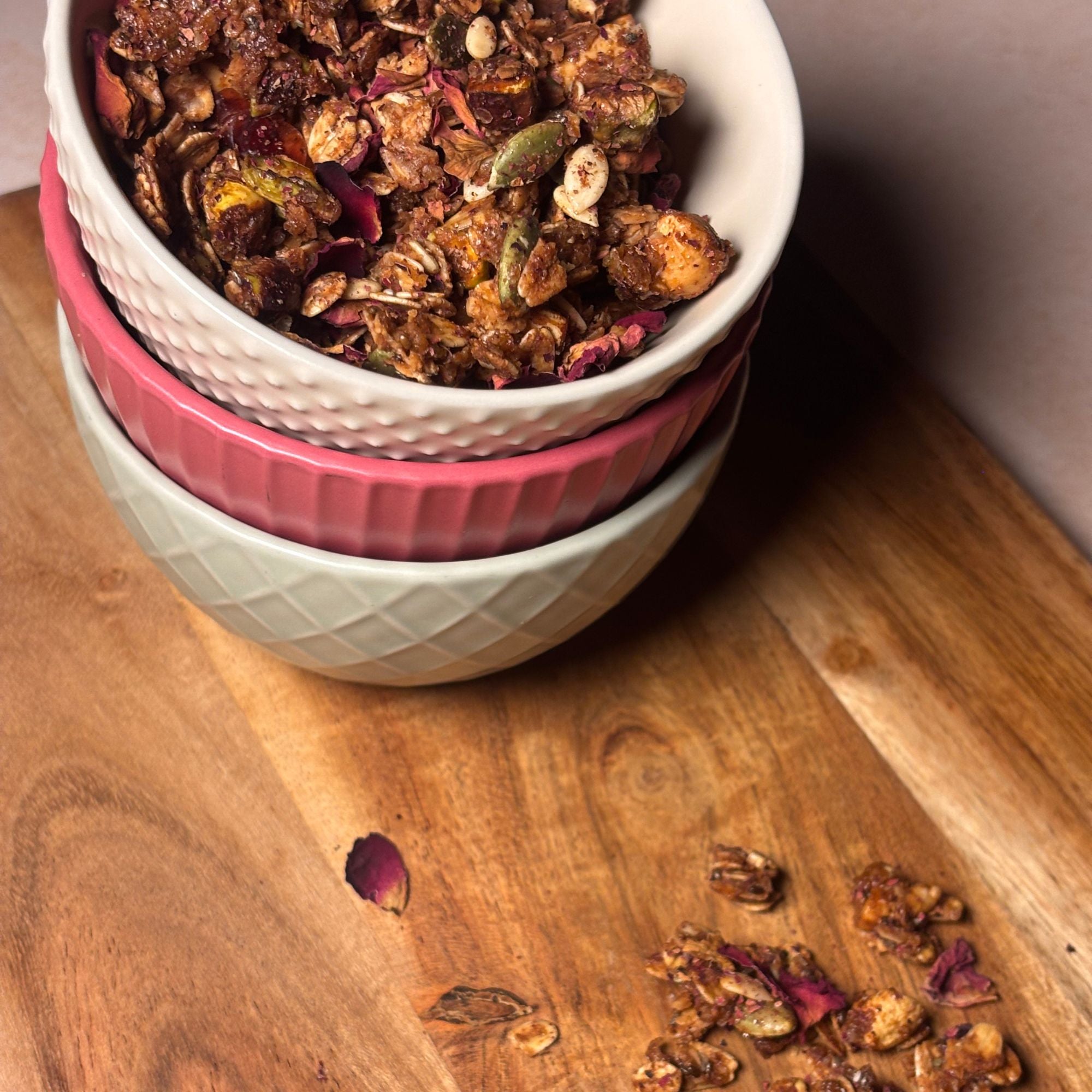 Rose Cashew Bliss Granola by Crumb & Slice